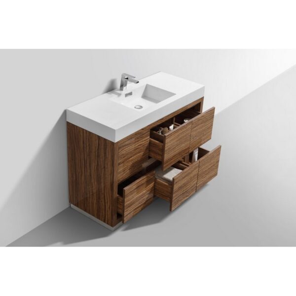 Kubebath FMB48 Bliss 47 1/4 Inch Free Standing Single Sink Bath Vanity