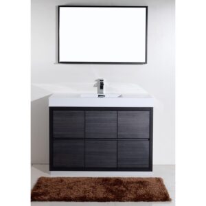 Kubebath FMB48 Bliss 47 1/4 Inch Free Standing Single Sink Bath Vanity