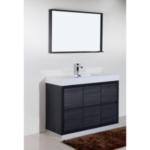 Kubebath FMB48 Bliss 47 1/4 Inch Free Standing Single Sink Bath Vanity