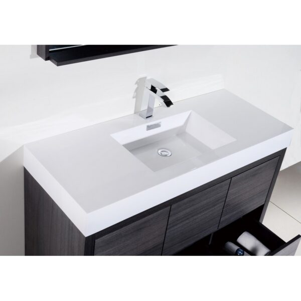 Kubebath FMB48 Bliss 47 1/4 Inch Free Standing Single Sink Bath Vanity