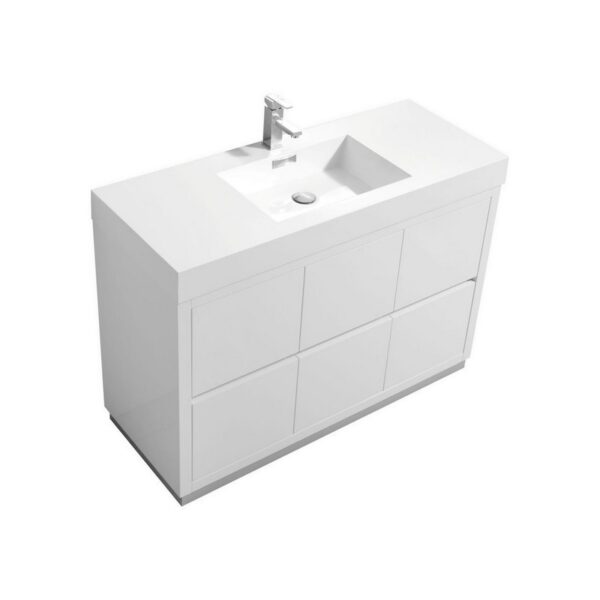 Kubebath FMB48 Bliss 47 1/4 Inch Free Standing Single Sink Bath Vanity