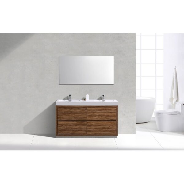 Kubebath FMB60D Bliss 59 1/4 Inch Free Standing Double Sink Bath Vanity