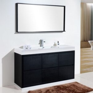 Kubebath FMB60S Bliss 59 Inch Free Standing Single Sink Bath Vanity