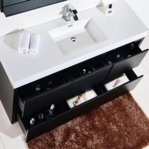 Kubebath FMB60S Bliss 59 Inch Free Standing Single Sink Bath Vanity