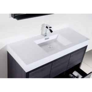 Kubebath FMB60S Bliss 59 Inch Free Standing Single Sink Bath Vanity