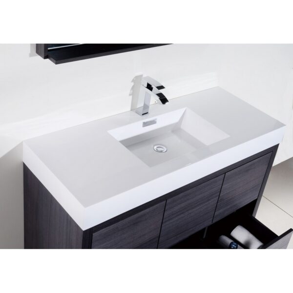 Kubebath FMB60S Bliss 59 Inch Free Standing Single Sink Bath Vanity