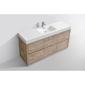 Kubebath FMB60S Bliss 59 Inch Free Standing Single Sink Bath Vanity