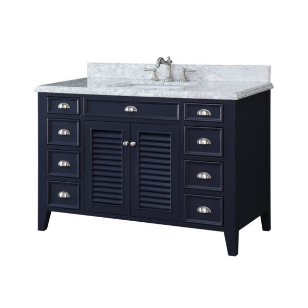 Chans Furniture GD-3028NB50 50 Inches Shutter Blinds Kalani Single Sink Single Sink Bathroom Vanity