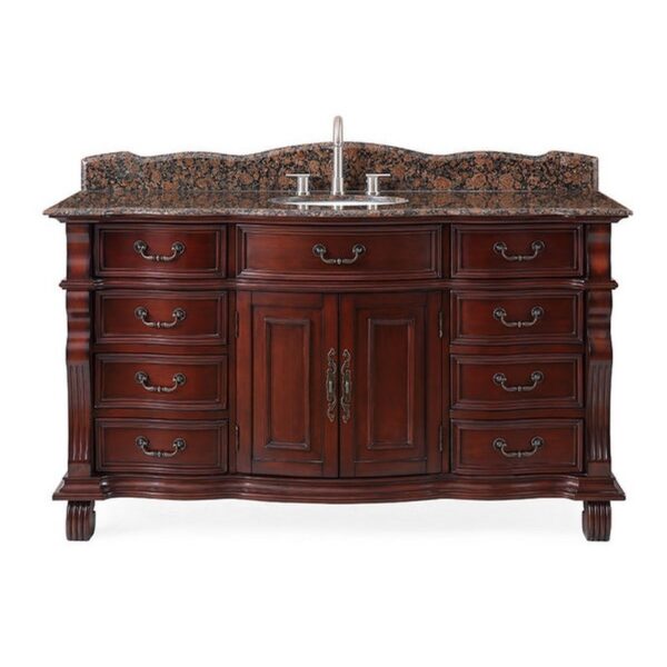 Chans Furniture GD-4437SB-60 Hopkinton 60 Inch Bathroom Sink Vanity - Light Cherry