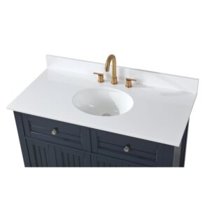 Chans Furniture GD-47535NB 42 Inches Thomasville Cottage Style Single Sink Bathroom Vanity In Navy Blue