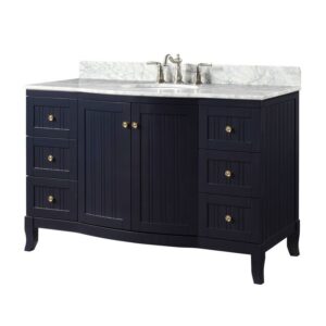 Chans Furniture GD-9717NB 49 Inches Algar Modern Contemporary Bathroom Vanity In Navy Blue