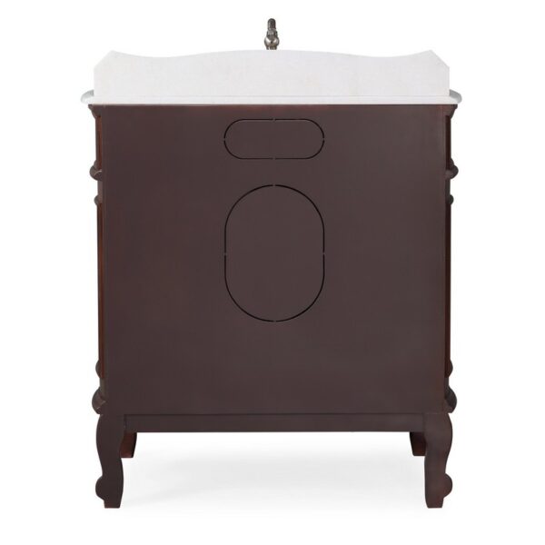 Chans Furniture HF021W-TK 33 Inches Classic Style Benson Single Sink Bathroom Vanity