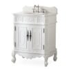 Chans Furniture HF080W-AW 30 Inches Benton Collection Old Timer Classic Ellenton Single Sink Bathroom Vanity