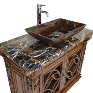 Chans Furniture HF-1217GF Vigo 42 Inch Cherry Wood Vessel Sink Bathroom Vanity