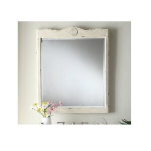 Chans Furniture HF832WP/MIR-081WP Daleville 31.5 Inch Distressed Creme Mirror