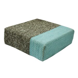 ira handmade wool braided square pouf naturalpastel turquoise 90x90x30cm 430287.jpg