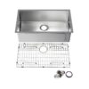 KIBI USA K1-S30 30 Inch Handcrafted Undermount Single Bowl Stainless Steel Kitchen Sink