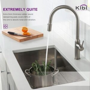 KIBI USA K1-S33 32 3/4 Inch Handcrafted Undermount Single Bowl Stainless Steel Kitchen Sink