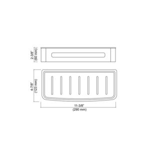 KIBI USA KBA1202CH Deco 11 3/8 Inch Wall Mounted Front Basket - Chrome