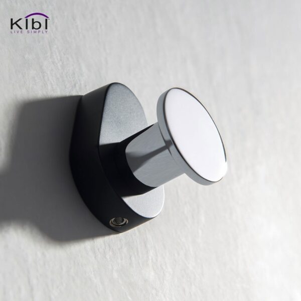 KIBI USA KBA1301 Volcano 1 1/4 Inch Wall Mounted Bathroom Robe Hook