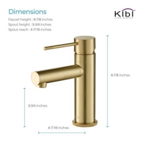 KIBI USA KBF1010 Circular X 6 7/8 Inch Single Hole Deck Mounted Luxury Solid Brass Single Hole Bathroom Faucet