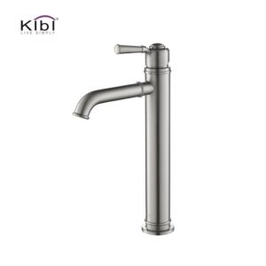 KIBI USA KBF1013 Victorian 11 1/8 Inch Single Hole Deck Mounted Lead Free Brass Bathroom Vanity Sink Faucet