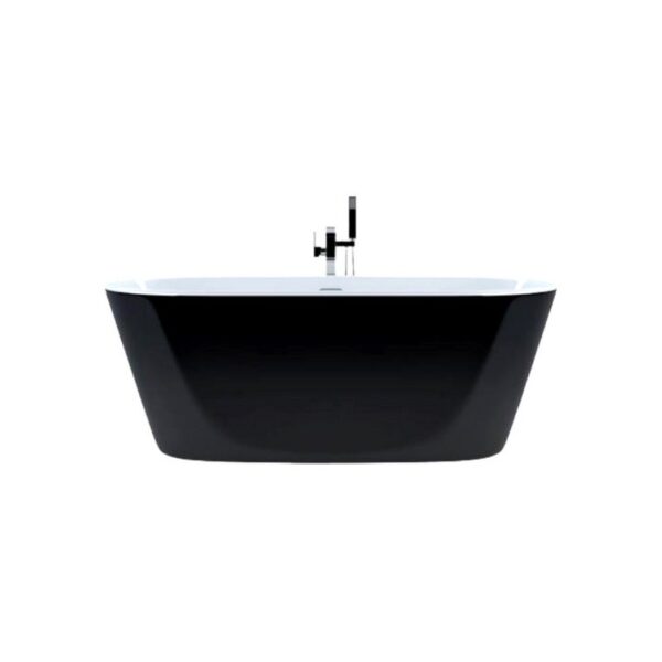 Kubebath KFST1459-BLACK Kube Ovale 59 X 29 3/8 Inch Rectangular Acrylic Freestanding Bathtub - Black