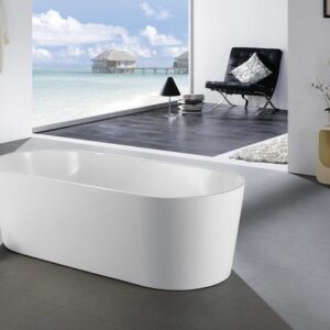 Kubebath KB KFST1467 Kube Ovale 67 X 31 5/8 Inch Rectangular Acrylic Freestanding Bathtub