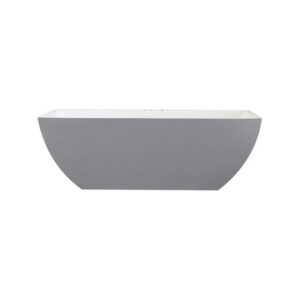 KubeBath KFST2159 Contemporanea 59 Inch Free Standing Bathtub in White