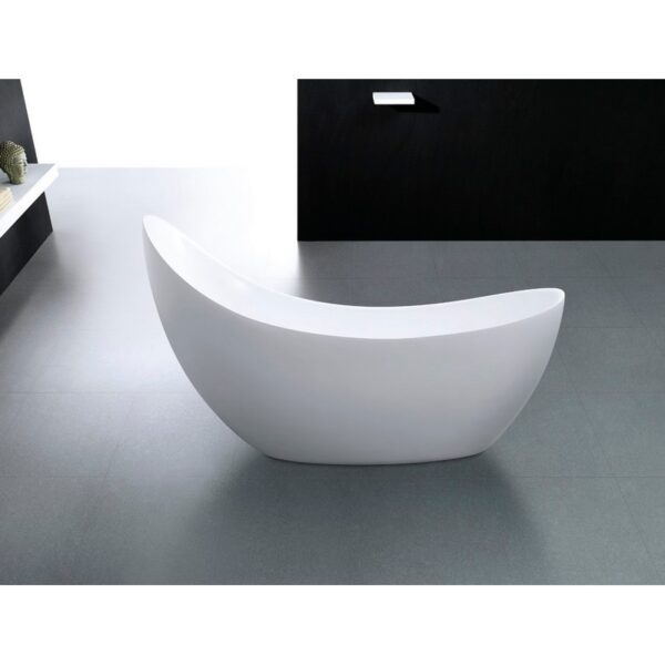 Kubebath KFST2367-MW Kube Salto 68 X 29 3/4 Inch Rectangular Acrylic Freestanding Bathtub