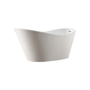 Kubebath KFST9867 Lavello 66 5/8 X 31 3/8 Inch Rectangular Acrylic Free Standing Bathtub - Gloss White