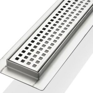 Kubebath KLD48PIXEL Kube 47-1/4 Inch Linear Drain with Pixel Grate