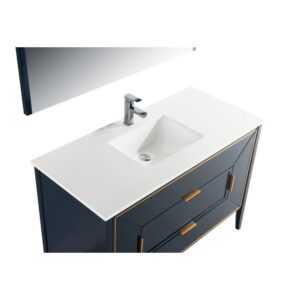 Kubebath KV8848 Vetro 47 1/4 Inch Freestanding Single Sink Bath Vanity with Quartz Counter Top