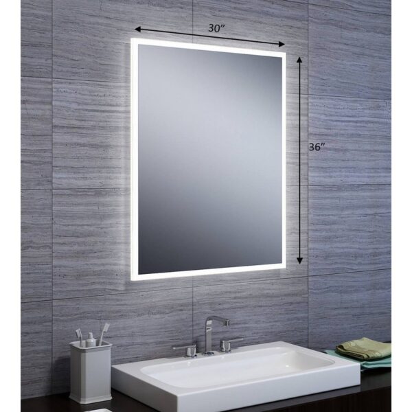 Castello USA Lisa3036 Lisa 30 x 36 Inch LED Bathroom Mirror with Sensor Button