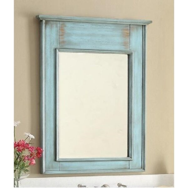 Chans Furniture MR-28885 &MR-28884 Abbeville 30 Inch Distressed Blue Wall Mirror