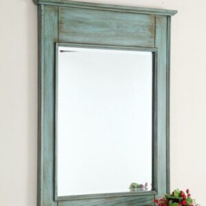 Chans Furniture MR-28883 Abbeville 24 Inch Distressed Blue Wall Mirror