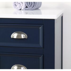 Chans Furniture NB-4485QT-46.5 46.5 Inches Benton Collection Zapate Single Sink Bathroom Vanity In Navy Blue