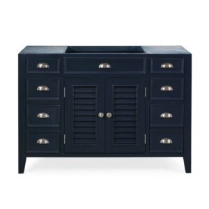 Chans Furniture NB-4485QT-46.5 46.5 Inches Benton Collection Zapate Single Sink Bathroom Vanity In Navy Blue