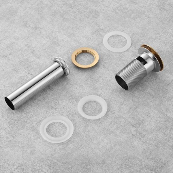 Kubebath P101 9 Inch Solid Brass Construction Pop-Up Drain with Overflow