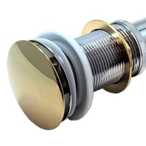 Kubebath P101 9 Inch Solid Brass Construction Pop-Up Drain with Overflow