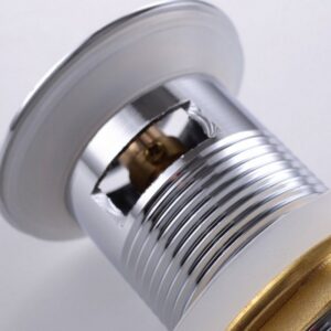 Kubebath P102-BRZ Solid Brass Square Pop-Up Drain WITH Overflow in Gold Bronze