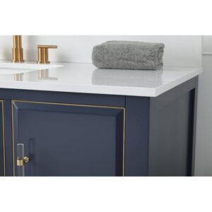 Chans Furniture Q169NB-48QT Bertone 48 Inch Bathroom Sink Vanity - Navy Blue