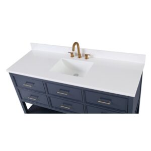 Chans Furniture GD-7440-NB60S 60 Inches Tennant Brand Color Felton Bathroom Sink Vanity In Navy Blue