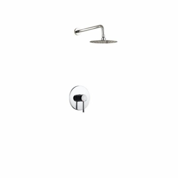 KubeBath R-WR81V Aqua Rondo Shower Set with 8 Inch Rain Shower in Triple Chrome