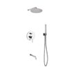 Kubebath R-WR12TFHH3V Aqua Rondo Shower Set with 12 Inch Rain Shower, Handheld and Tub Filler