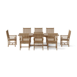 Anderson Bahama Wilshire Armchair 9-Pieces Extension Dining Set