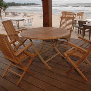 Anderson Bahama Classic Folding Armchair 5-Pieces Dining Set