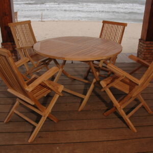 Anderson Bahama Classic Folding Armchair 5-Pieces Dining Set