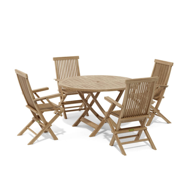 Anderson Bahama Classic Folding Armchair 5-Pieces Dining Set