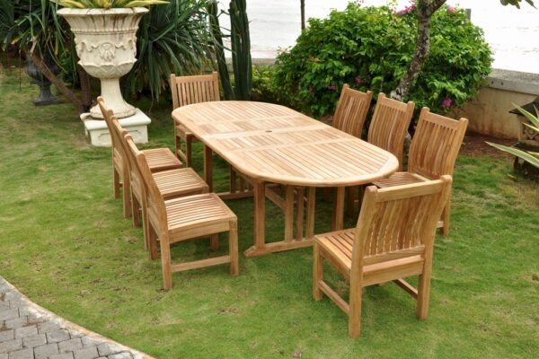 Anderson Sahara Dining Side Chair 9-Pieces Oval Dining Set